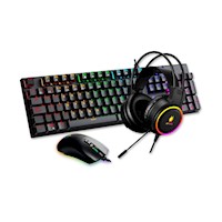 KIT ANTRYX GAMING AUDIFONO + TECLADO + MOUSE GC-3100 X3 BLACK RED SWITCH